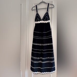 Sea New York Black and White Striped Dress